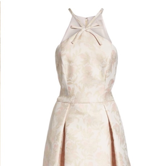 Gal Meets Glam Evelyn Holly Jacquard Halter Dress - Picture 10 of 14